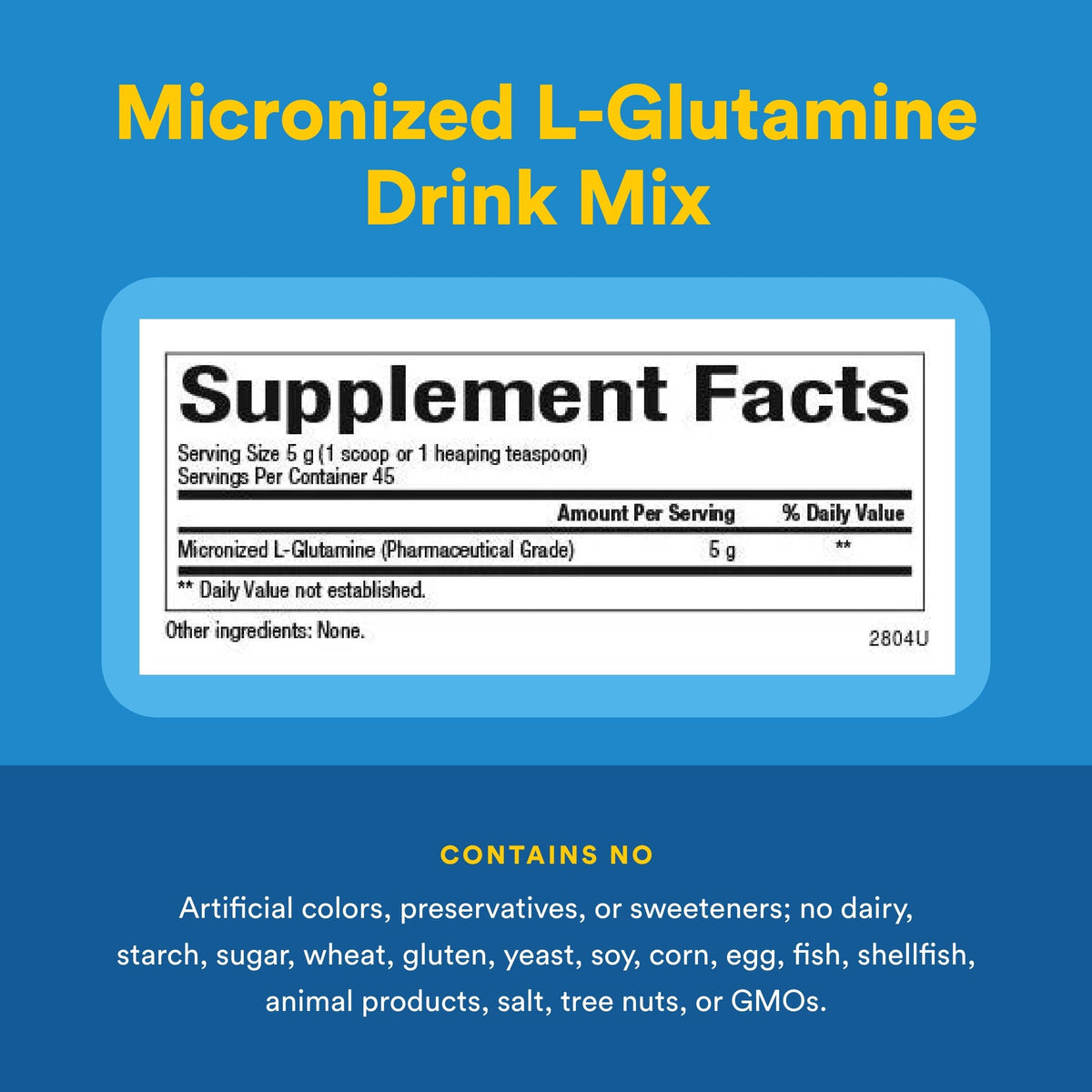 Poudre de L-Glutamine Natural Factors sur une cuillère