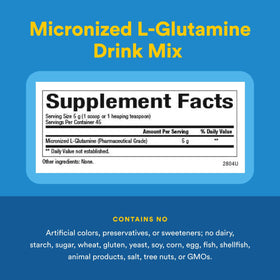 Poudre de L-Glutamine Natural Factors sur une cuillère