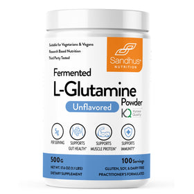Poudre de L-Glutamine Sandhu's 500g vue de face