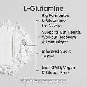 Poudre de L-Glutamine Sports Research sur une cuillère