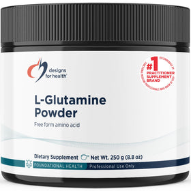 Poudre de L-Glutamine végétarienne Designs for Health, emballage avant