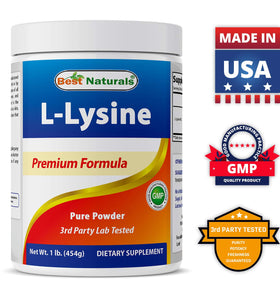 Poudre de L-Lysine Best Naturals dans un cadre de style de vie