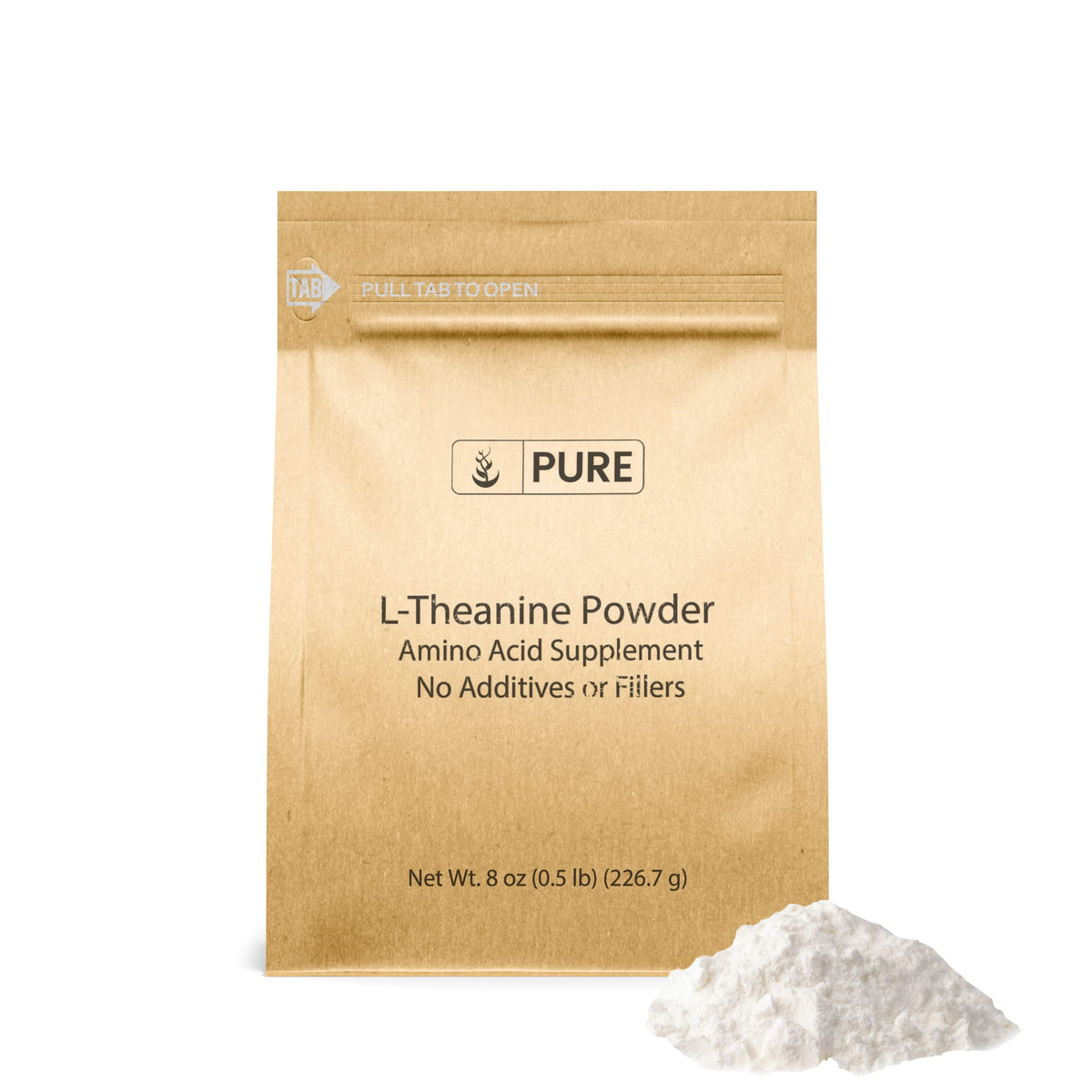 Poudre de L-Theanine PURE ORIGINAL INGREDIENTS 243g vue de face