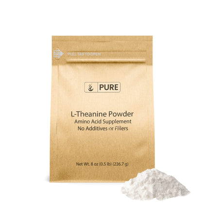 Poudre de L-Theanine PURE ORIGINAL INGREDIENTS 243g vue de face