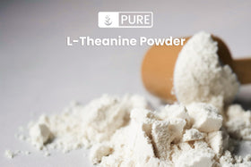 Poudre de L-Theanine PURE ORIGINAL INGREDIENTS dans un bol