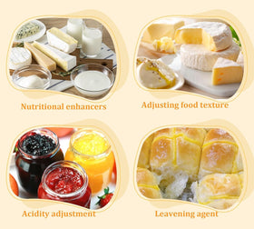 Poudre de lactate de calcium Holamdo 240g sur une table de cuisine
