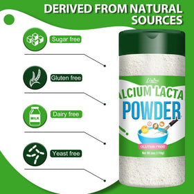 Poudre de lactate de calcium Limino 170g versée dans un bol