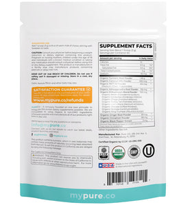 Poudre de Lait Doré PURE CO avec un fond naturel