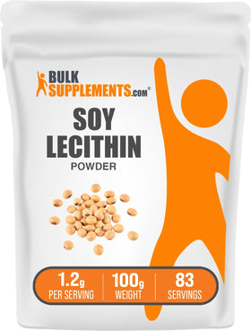 Poudre de Lécithine de Soja BulkSupplements 100g vue avant