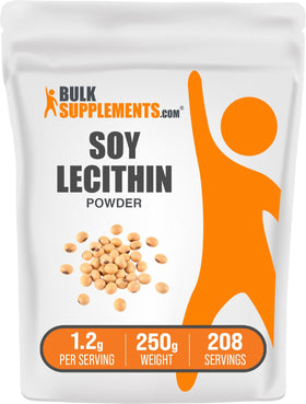 Poudre de Lécithine de Soja BulkSupplements 250g vue avant