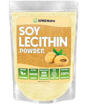 Poudre de lécithine de soja XPRS Nutra 249g, vue de face