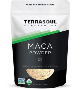 Poudre de Maca Bio Terrasoul Superfoods sachet de 472g face avant