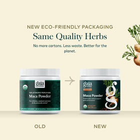 Poudre de maca Gaia Herbs avec des ingrédients naturels