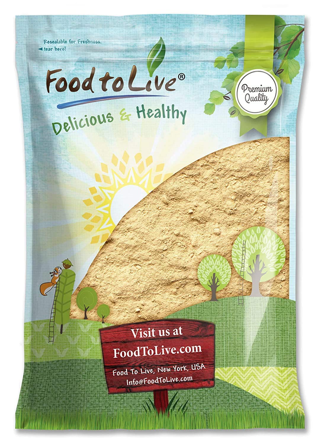 Poudre de Maca Jaune Food to Live 8 lb emballage avant