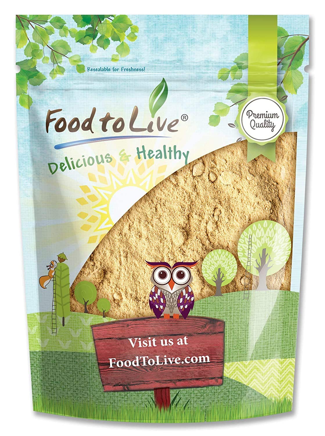 Poudre de maca jaune Food to Live 939g vue de face