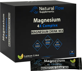 Poudre de magnésium 4X Natural Flow sachets de citron lime