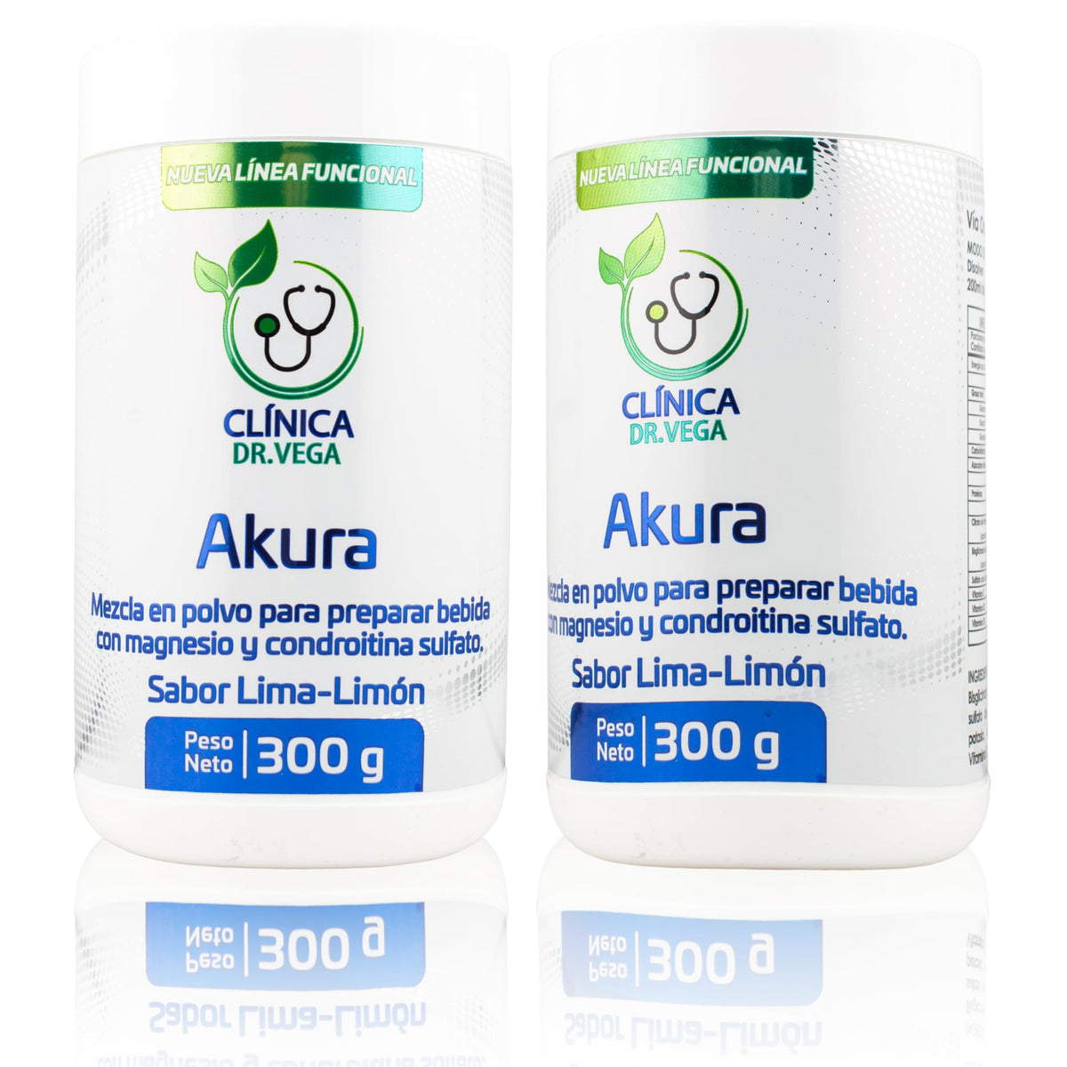Poudre de magnésium bisglycinate Akura 300 g vue de face