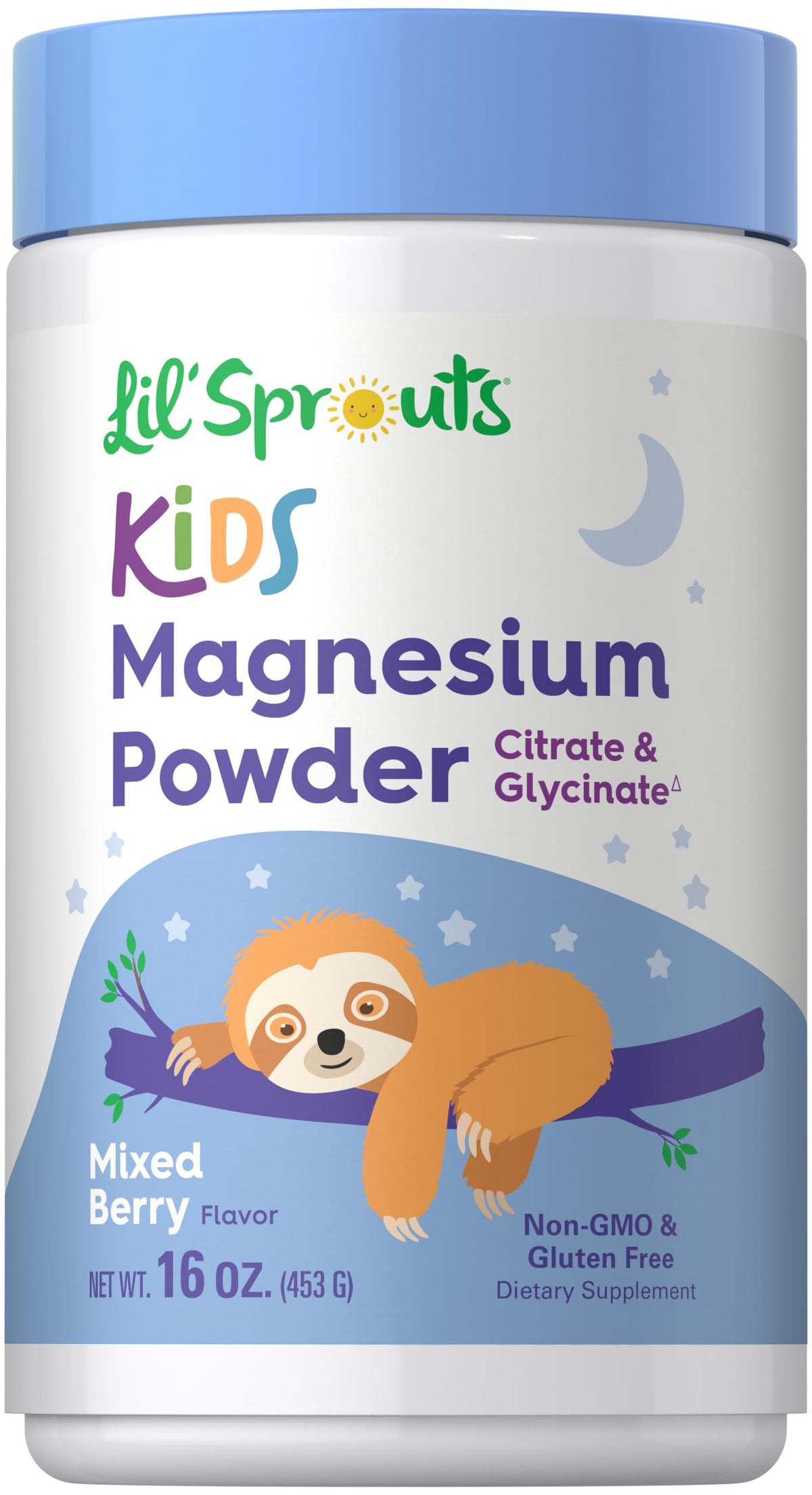 Poudre de magnésium Carlyle pour enfants 540g saveur baies mélangées