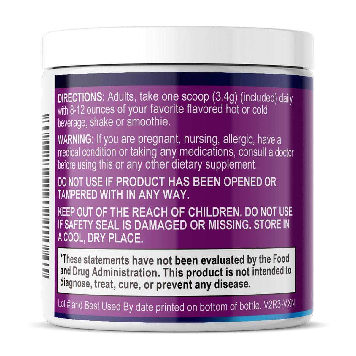Poudre de magnésium citrate Health Nutrition Naturals dans un shaker