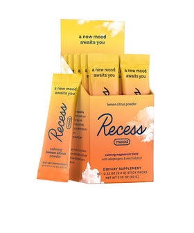 Poudre de Magnésium Citron Recess sachets en vue de face