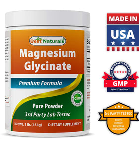 Poudre de magnésium glycinate Best Naturals 522g - détails sur la pureté