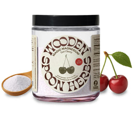 Poudre de magnésium glycinate Cerise Acidulée Wooden Spoon Herbs vue de face