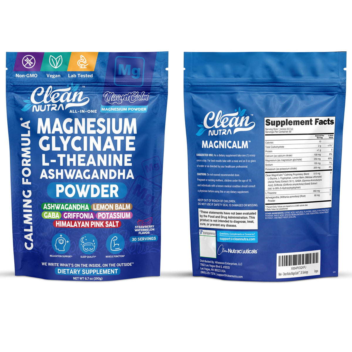 Poudre de magnésium glycinate Clean Nutraceuticals en préparation de boisson
