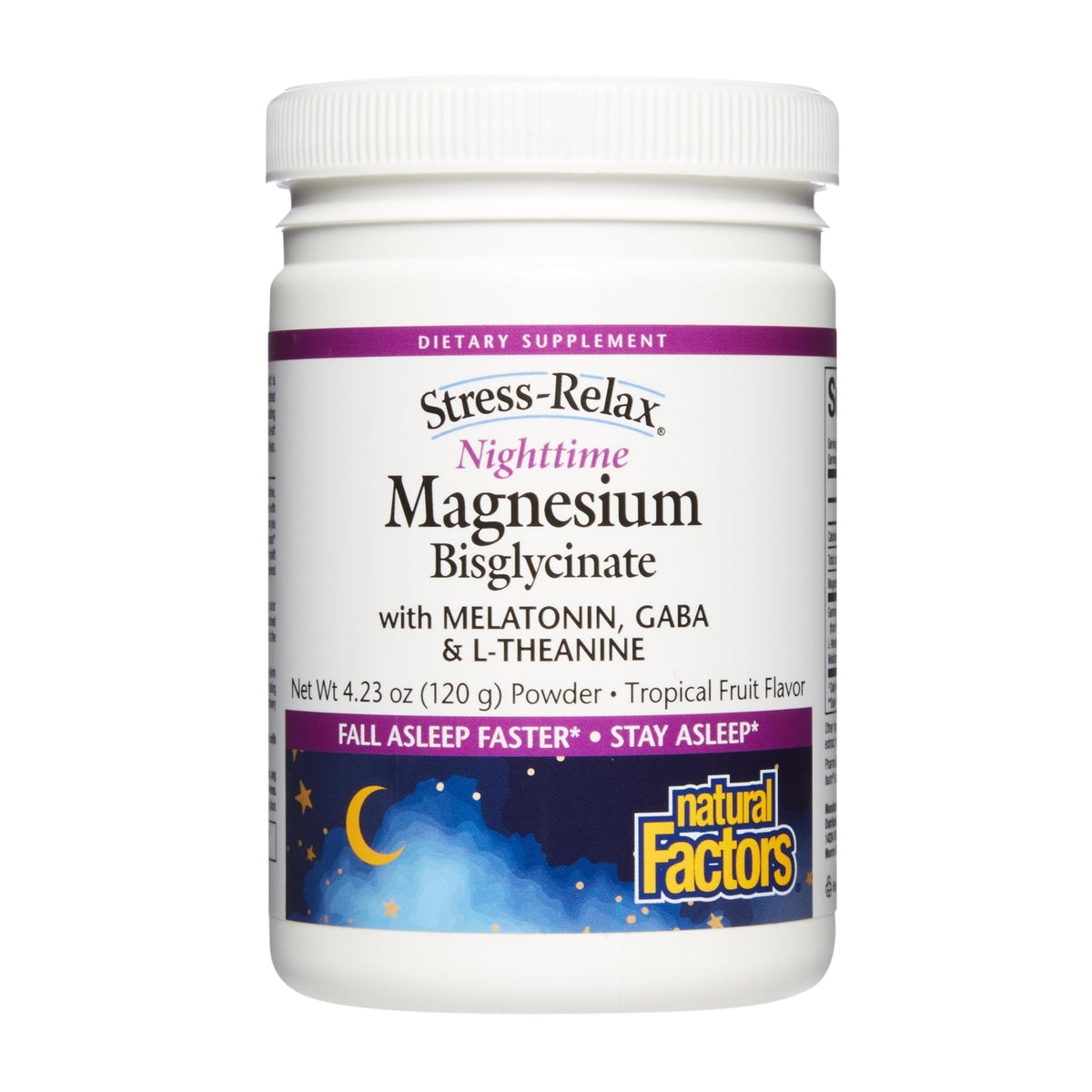 Poudre de magnésium glycinate Natural Factors 168g vue de face