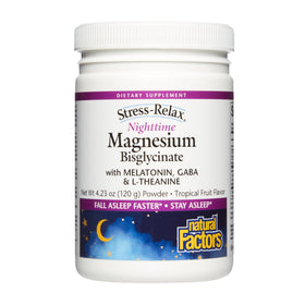 Poudre de magnésium glycinate Natural Factors 168g vue de face