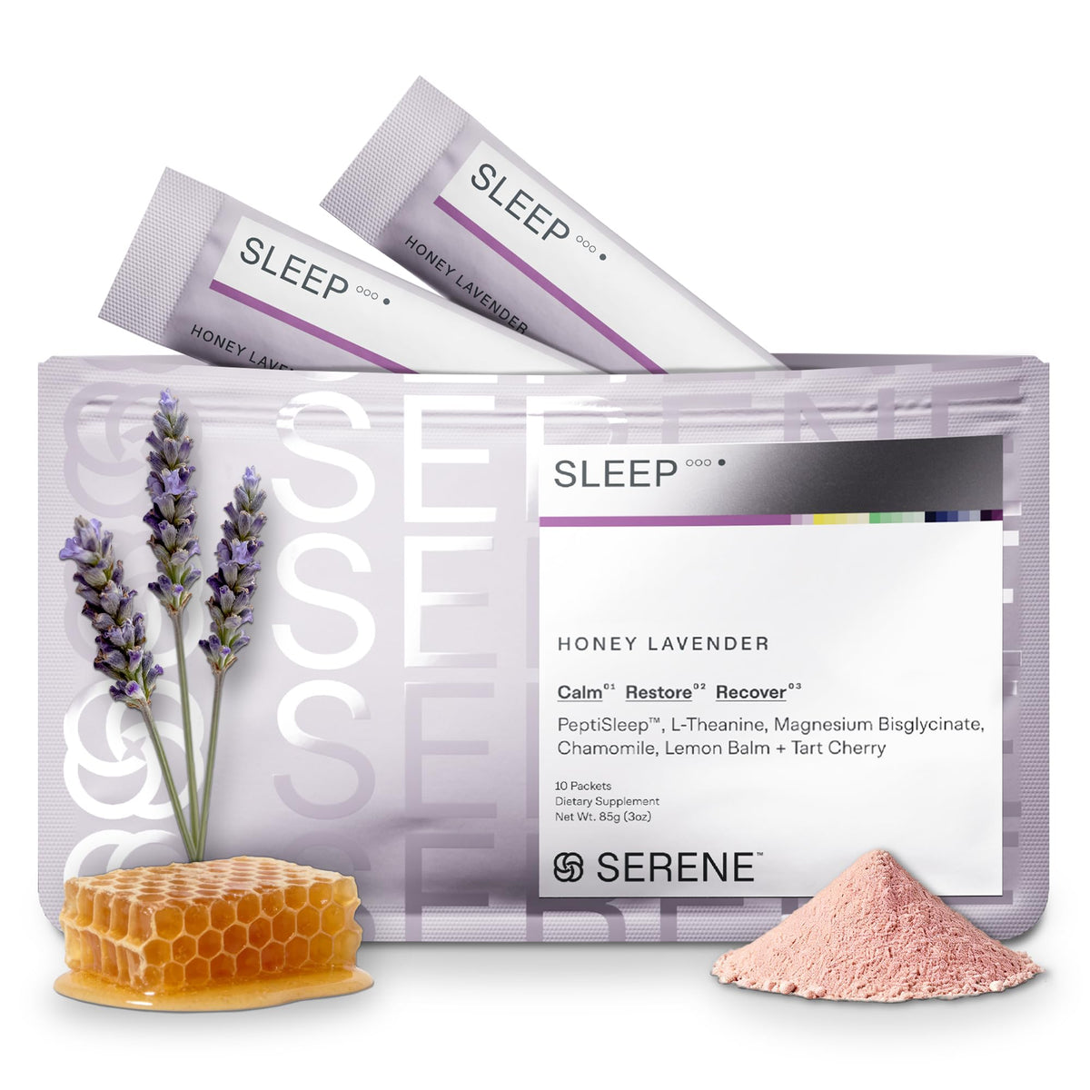 Poudre de magnésium glycinate Serene 85g vue de face