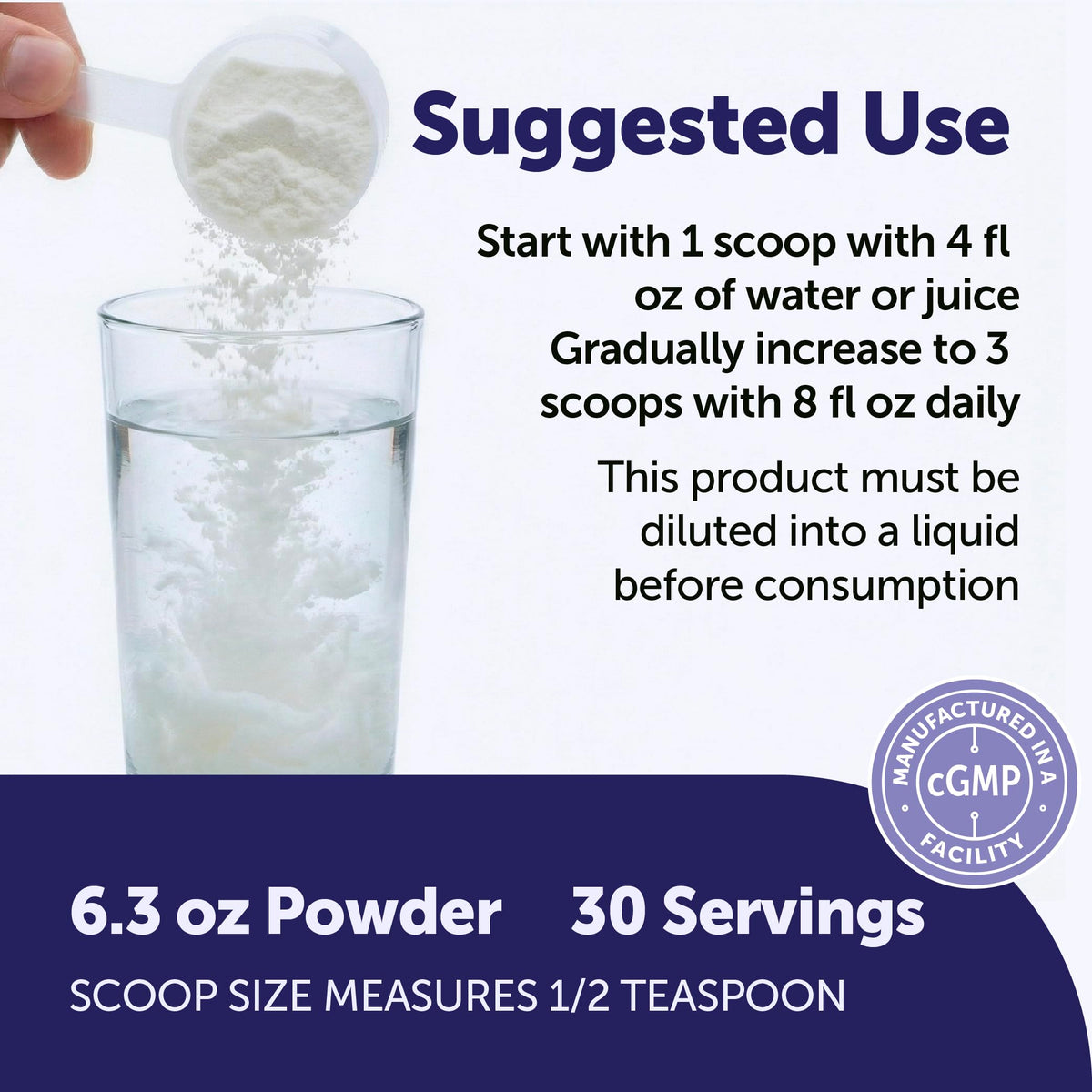 Poudre de magnésium Mag Duo dans un verre d'eau