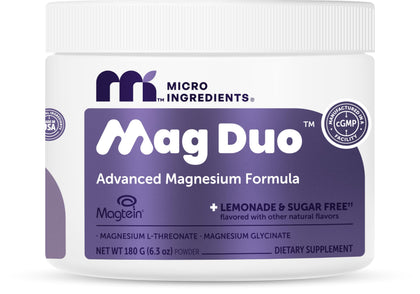 Poudre de magnésium Mag Duo de Micro Ingredients vue de face