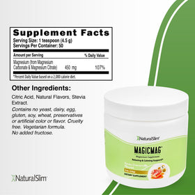 Poudre de magnésium MagicMag NaturalSlim saveur Citron Framboise