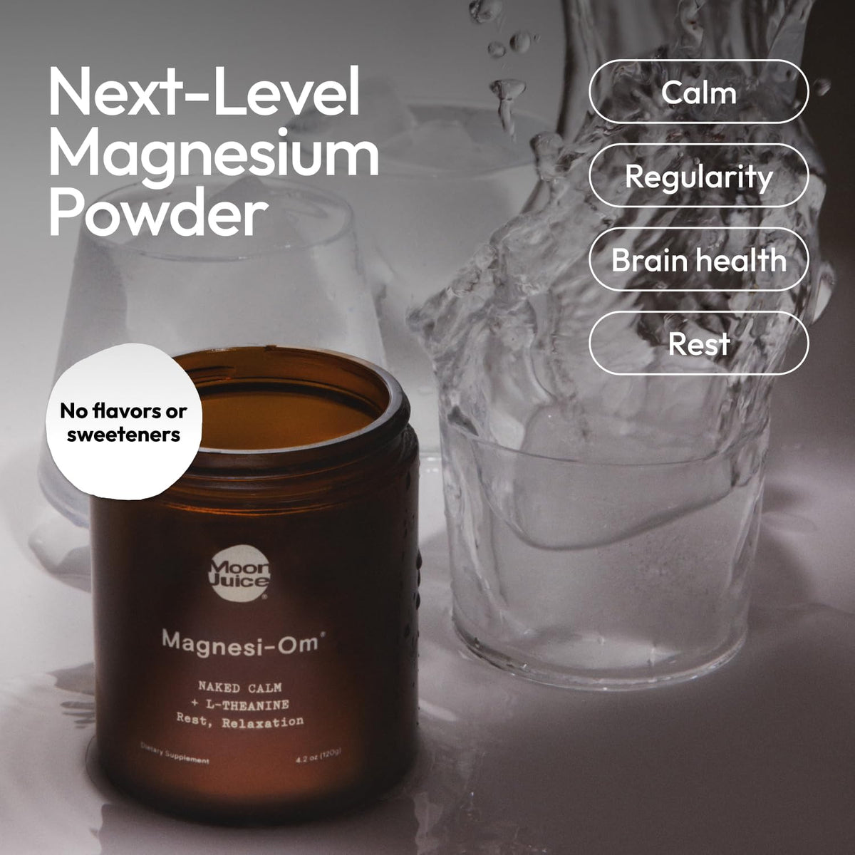 Poudre de magnésium Magnesi-Om de Moon Juice avec ingrédients