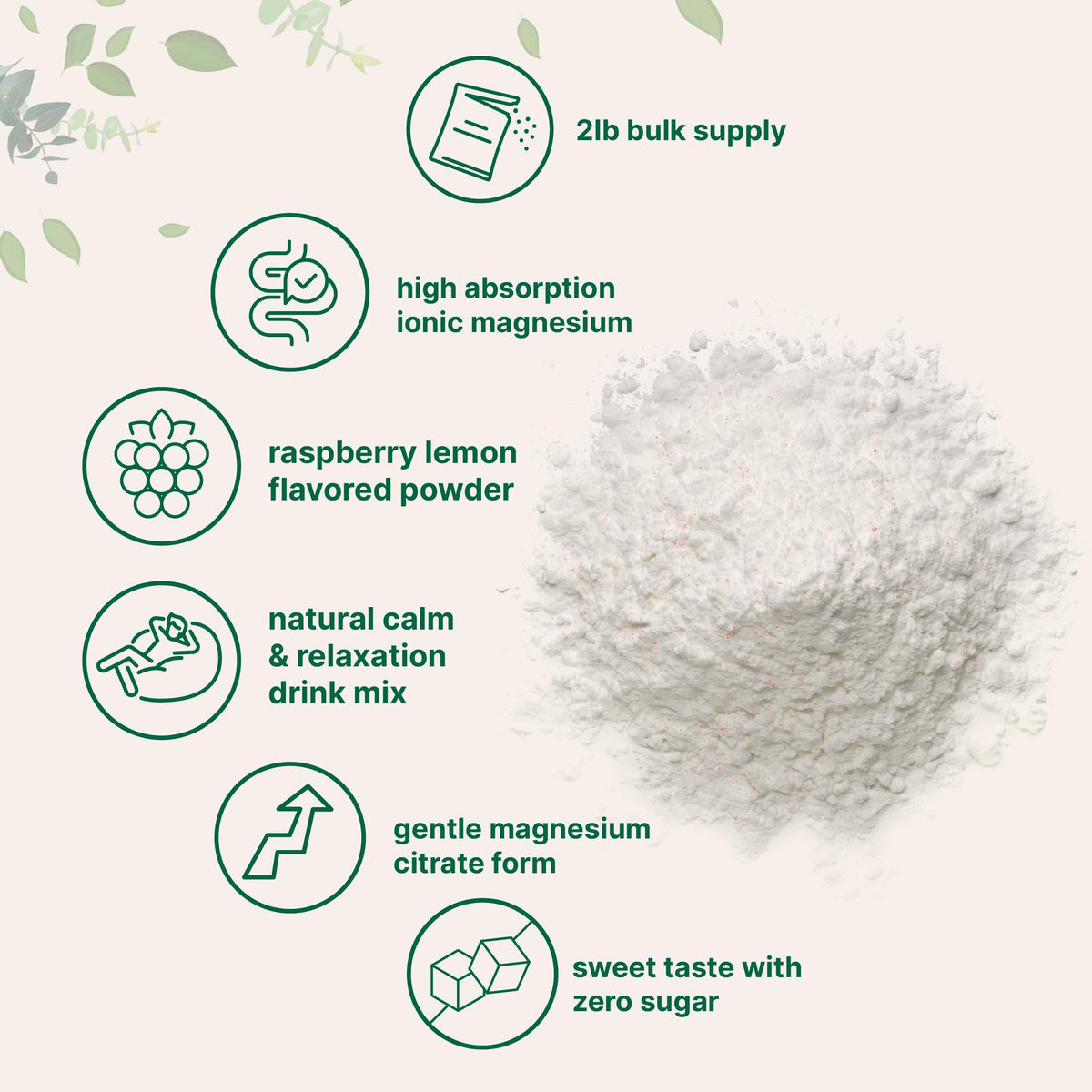 Poudre de magnésium MiracleMag Micro Ingredients vue de côté
