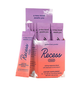 Poudre de magnésium Mood de Recess, sachets de baie gradient, vue de face