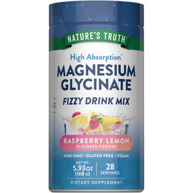 Poudre de magnésium Nature's Truth 200g saveur framboise citron vue de face