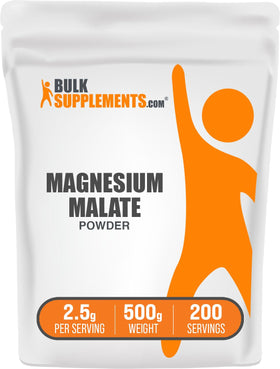 Poudre de malate de magnésium BulkSupplements 500g vue de face