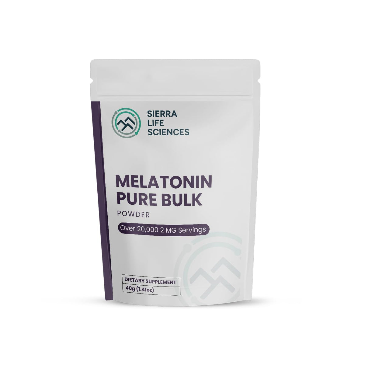 Poudre de mélatonine SIERRA LIFE SCIENCES 40g vue de face