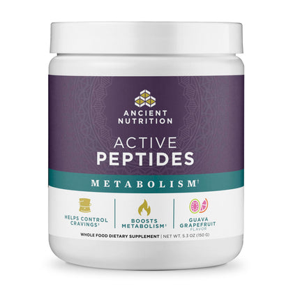 Poudre de Métabolisme Active Peptides d'Ancient Nutrition, vue avant