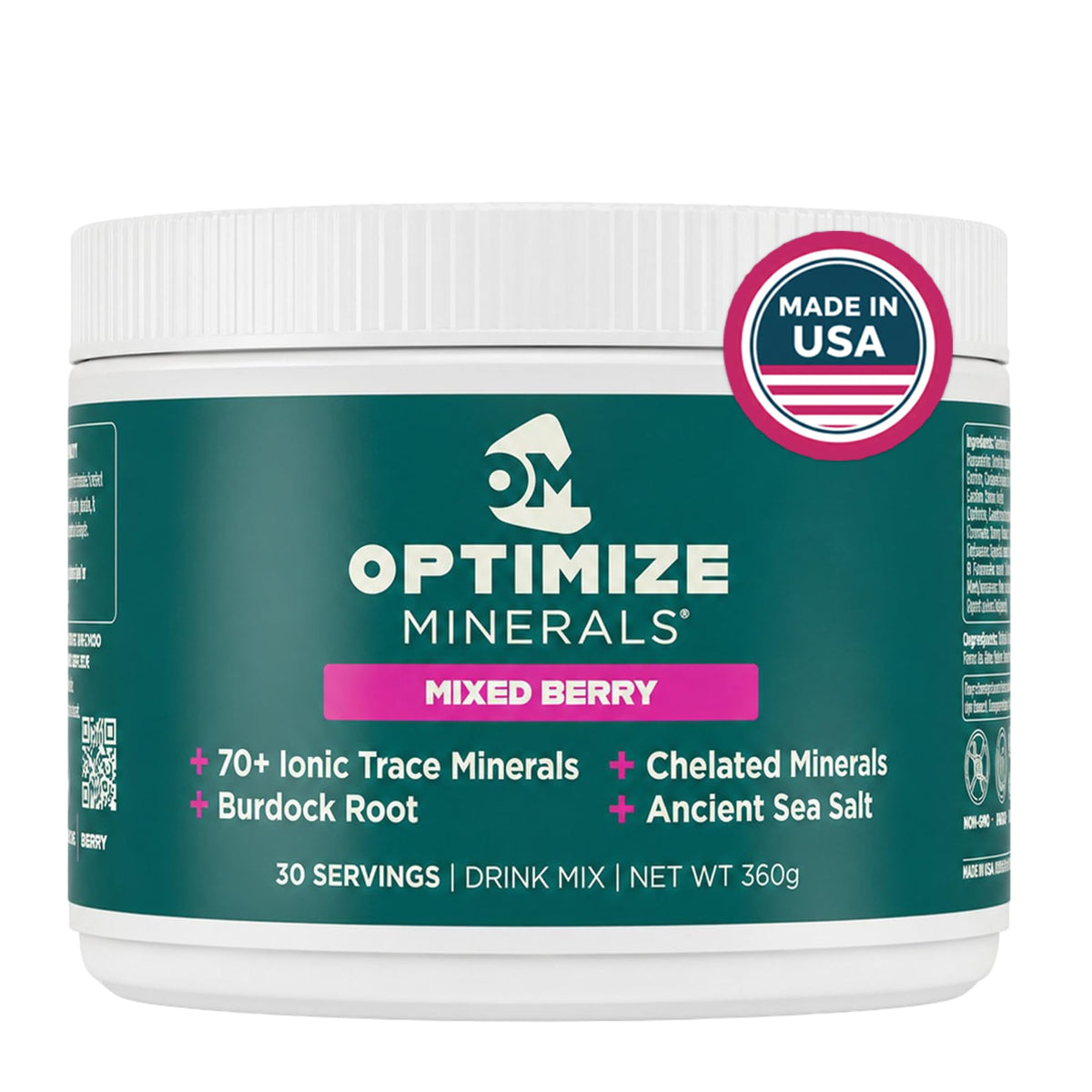 Poudre de minéraux trace Optimize Minerals 440g vue avant