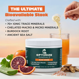 Poudre de minéraux trace Optimize Minerals dans un verre d'eau