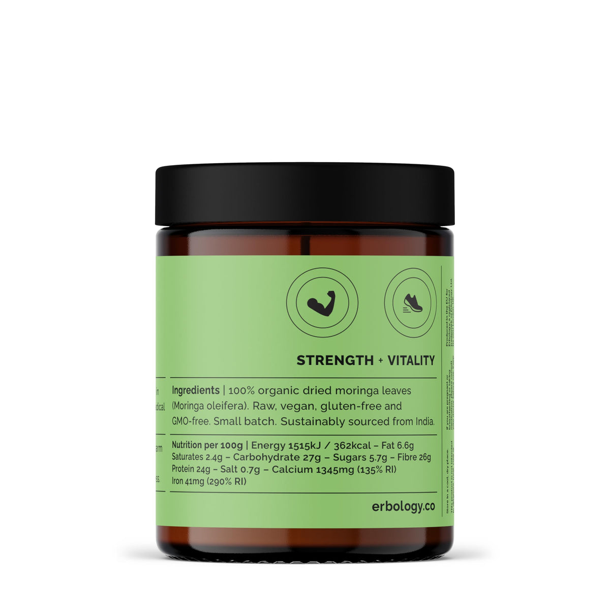 Poudre de moringa bio Erbology dans un smoothie