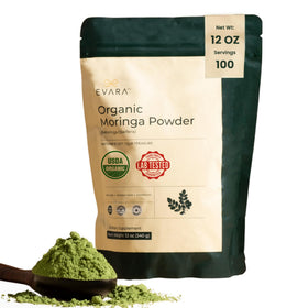 Poudre de Moringa Bio EVARA 340g vue de face