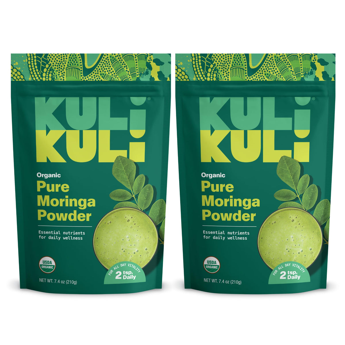 Poudre de Moringa Bio Kuli Kuli 399g vue de face