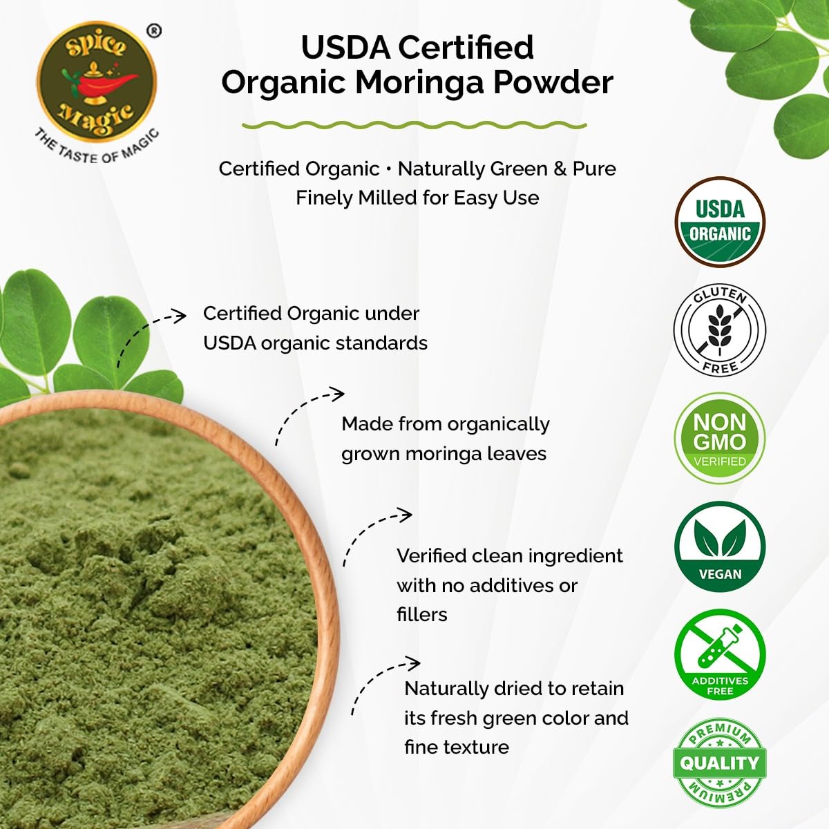 Poudre de Moringa Bio SPICE MAGIC et ses utilisations