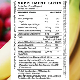 Poudre de MSM + Quercétine Twig & Leaf 181g avec fruits