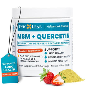 Poudre de MSM + Quercétine Twig & Leaf 181g vue de face