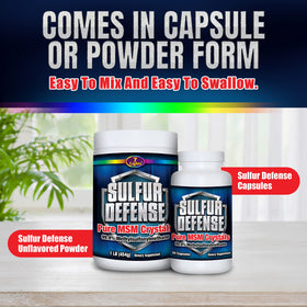 Poudre de MSM Sulfur Defense Opti-MSM 522g sur une balance