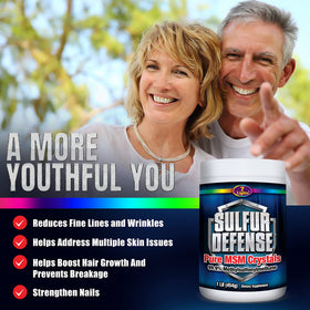 Poudre de MSM Sulfur Defense Opti-MSM 99,9% pure dans une cuisine